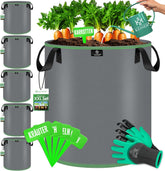 KESSER® 5x Plantenzak - 20L - Plantenzakken - Grijs
